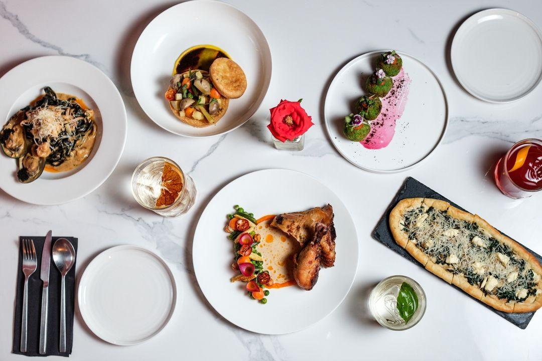 Multi-Dish Tasting Spread